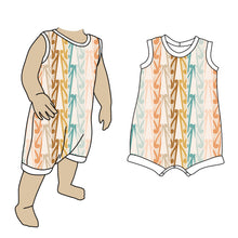 Load image into Gallery viewer, Tank Shorts Romper Retro