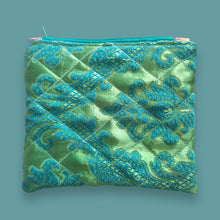 Load image into Gallery viewer, Remade Quilted Zipper Pouch