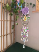 Load image into Gallery viewer, Decorative Maori Suncatcher hanging crystal ornament with colorful beads against a neutral background