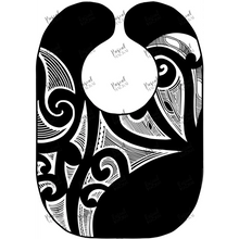 Load image into Gallery viewer, Custom Māori Bibs Toru Negative