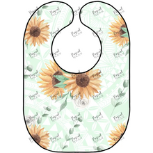 Load image into Gallery viewer, Floral Green Sunflower Bibs