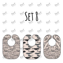 Load image into Gallery viewer, Whale ocean baby bibs