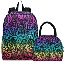 Load image into Gallery viewer, Pre Order Backpack & Lunch Box Set Gradient Rainbow /