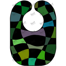 Load image into Gallery viewer, Retro Art Bibs Green Grid
