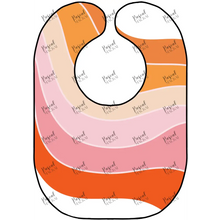 Load image into Gallery viewer, Retro Art Bibs Orange Swirl