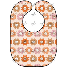Load image into Gallery viewer, Retro Bibs Apricot Flowers