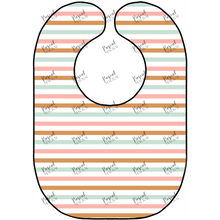 Load image into Gallery viewer, Retro Bibs Aqua Smile Stripe