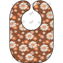 Load image into Gallery viewer, Retro Bibs Brown Flowers