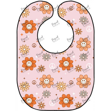 Load image into Gallery viewer, Retro Bibs Pink Flowers