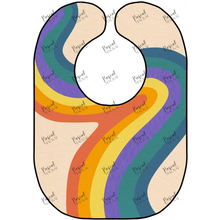 Load image into Gallery viewer, Retro Vibe Bibs Rainbow Wave