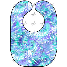 Load image into Gallery viewer, Tie Dye Bibs Aqua/Purple