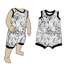 Load image into Gallery viewer, Tank Shorts Romper Acid Wash
