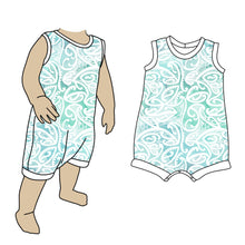 Load image into Gallery viewer, Tank Shorts Romper Inky
