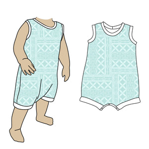 Tank Shorts Romper Poly