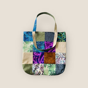 Retro Patchwork Tote Bag