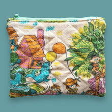 Load image into Gallery viewer, Remade Quilted Zipper Pouch
