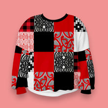 Load image into Gallery viewer, Adult Oversized Patchwork Sweater Pre Order
