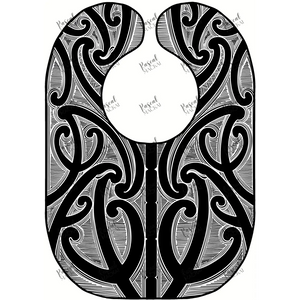 Custom Māori Bibs Whitu Negative