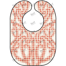 Load image into Gallery viewer, Gingham Intricate Bib Red
