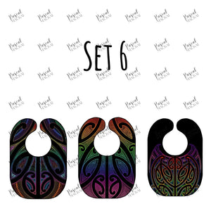 Rainbow Black Baby Bibs