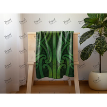 Load image into Gallery viewer, New Design Minky Baby Blankets Pre Order Black On Pounamu Blanket

