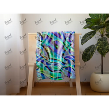 Load image into Gallery viewer, New Design Minky Baby Blankets Pre Order White On Paua Blanket
