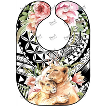 Load image into Gallery viewer, Polynesian Design Animal Bibs Lioness Mama
