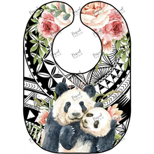 Load image into Gallery viewer, Polynesian Design Animal Bibs Panda
