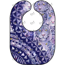 Load image into Gallery viewer, Polynesian Design Animal Bibs Purple Tiger
