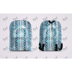 Pre Order Maori And Polynesian Pastel Backpacks Blue Design 2