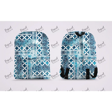 Load image into Gallery viewer, Pre Order Maori And Polynesian Pastel Backpacks Blue Design 3
