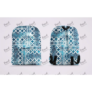 Pre Order Maori And Polynesian Pastel Backpacks Blue Design 3