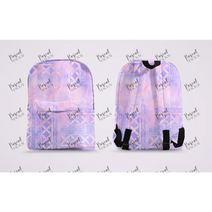 Pre Order Maori And Polynesian Pastel Backpacks Lavender Design 3