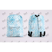 Load image into Gallery viewer, Pre Order Maori And Polynesian Pastel Backpacks Light Blue Design 3
