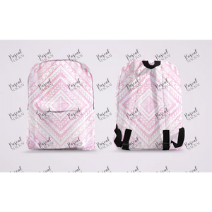 Pre Order Maori And Polynesian Pastel Backpacks Pink Design 1