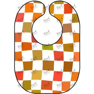 Retro Art Bibs Orange Grid