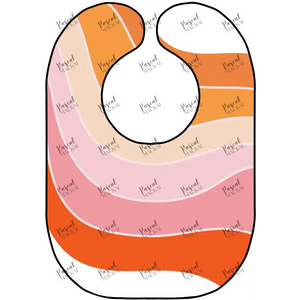 Retro Art Bibs Orange Swirl