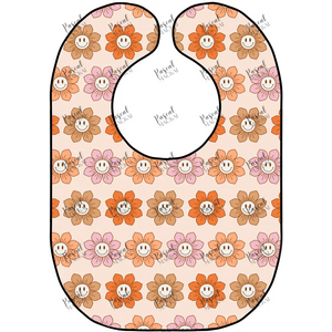 Retro Bibs Apricot Flowers