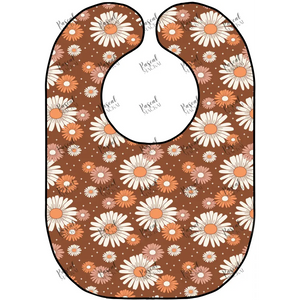 Retro Bibs Brown Flowers