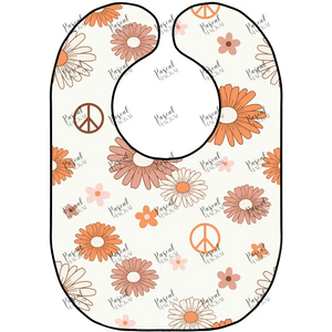 Retro Bibs Peace Flowers