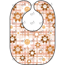 Load image into Gallery viewer, Retro Bibs Plaid Daisy Squares
