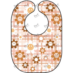 Retro Bibs Plaid Daisy Squares