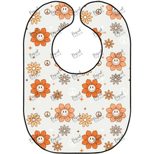 Load image into Gallery viewer, Retro Bibs Sage Flowers
