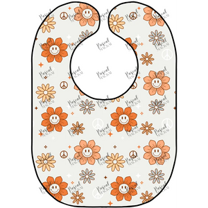 Retro Bibs Sage Flowers