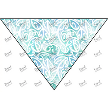 Load image into Gallery viewer, Watercolour Sea Green  Maori Bandana Bib
