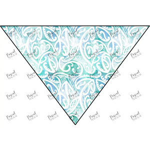 Watercolour Sea Green  Maori Bandana Bib