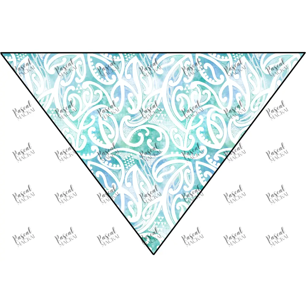 Watercolour Sea Green  Maori Bandana Bib