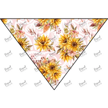Load image into Gallery viewer, Pink Maori print with watercolour sunflowers
